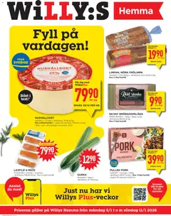 Förhandsgranska reklamblad Aktuella reklamblad Willys Hemma från butik Willys gäller från 05/01/2026