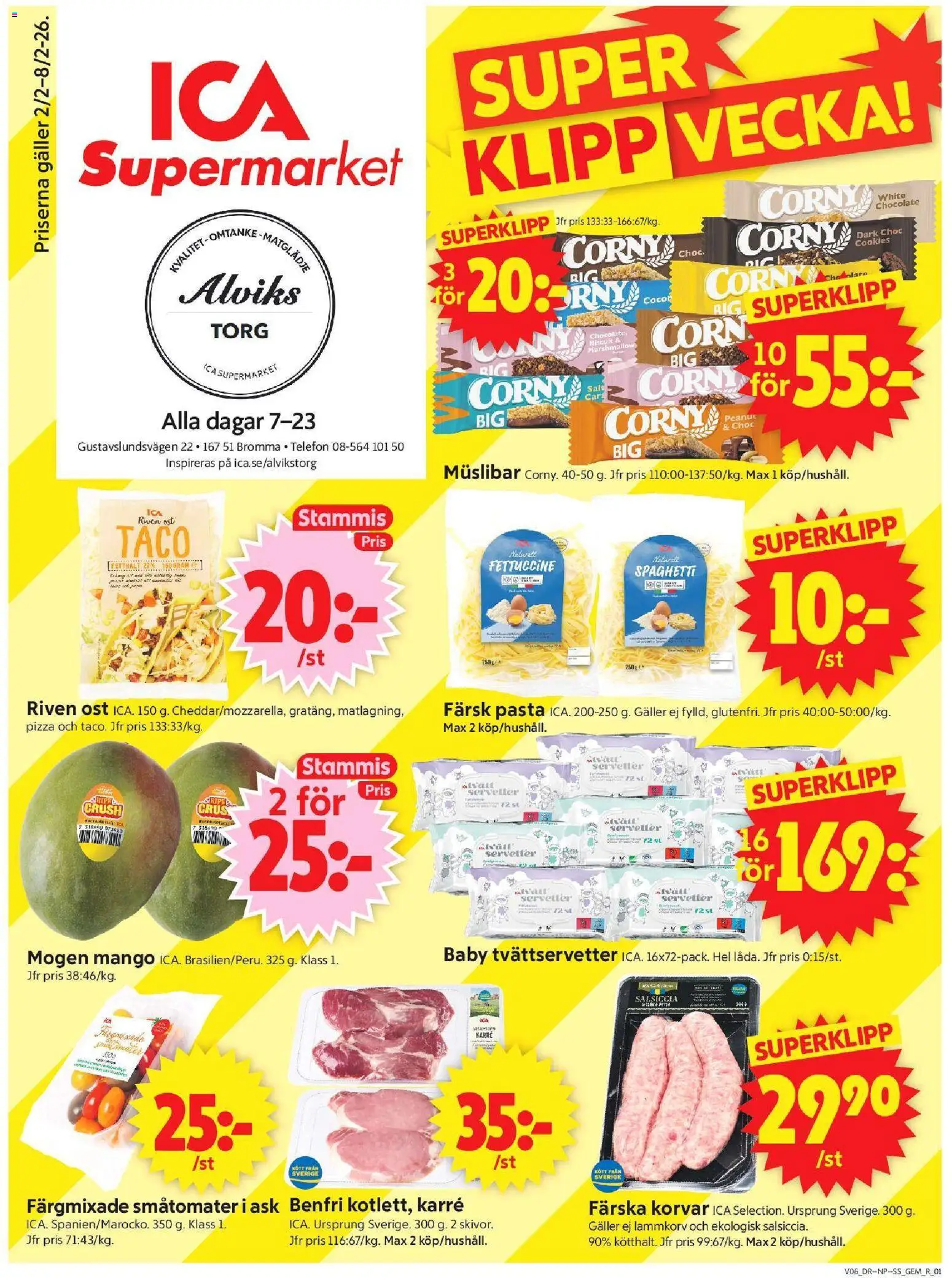 Förhandsgranska reklamblad Bromma från butik ICA Supermarket gäller från 02/02/2026