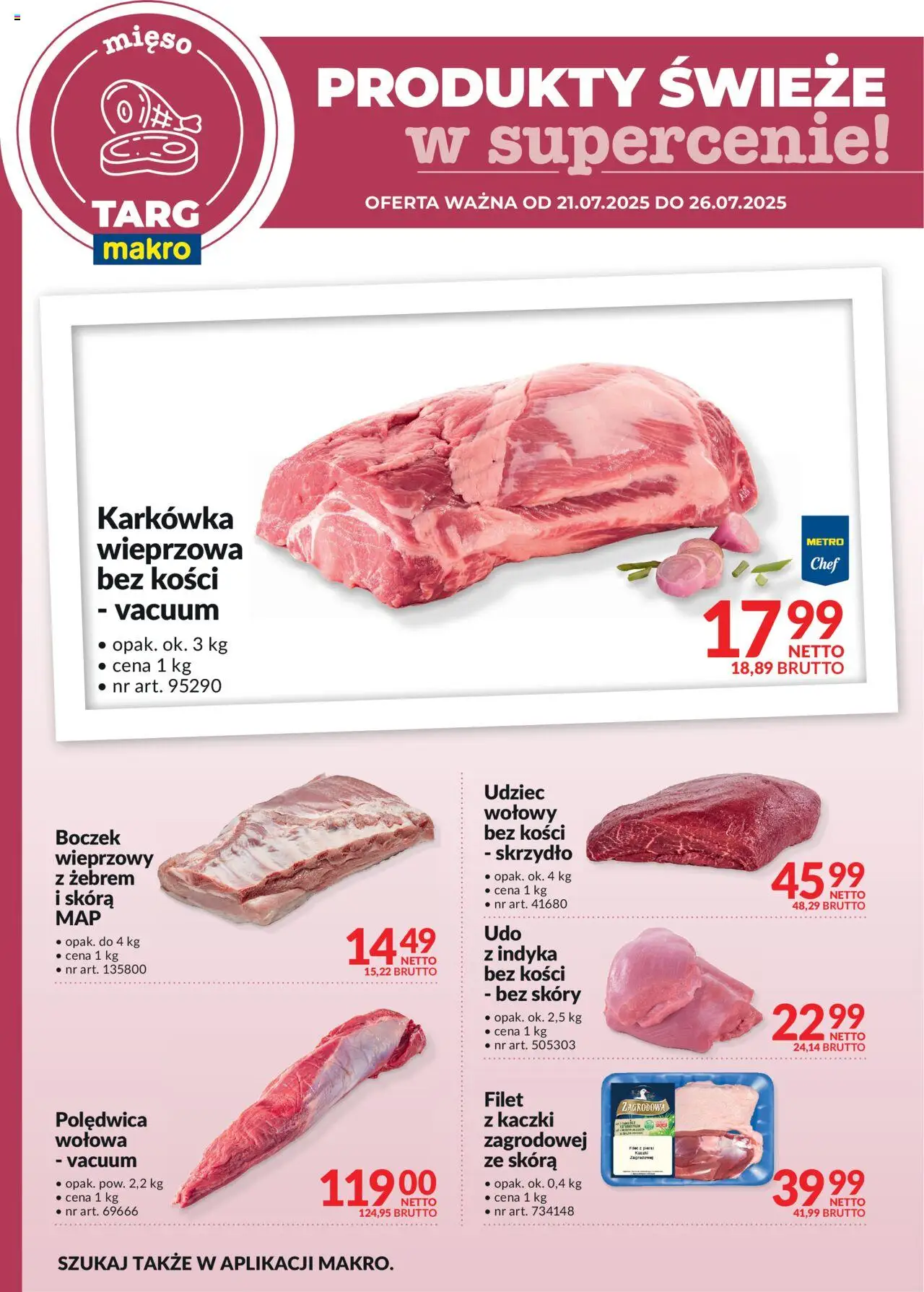 Makro Produkty świeże w supercenie od 21.07.2025 - Nowa Gazetka - Numer strony 1