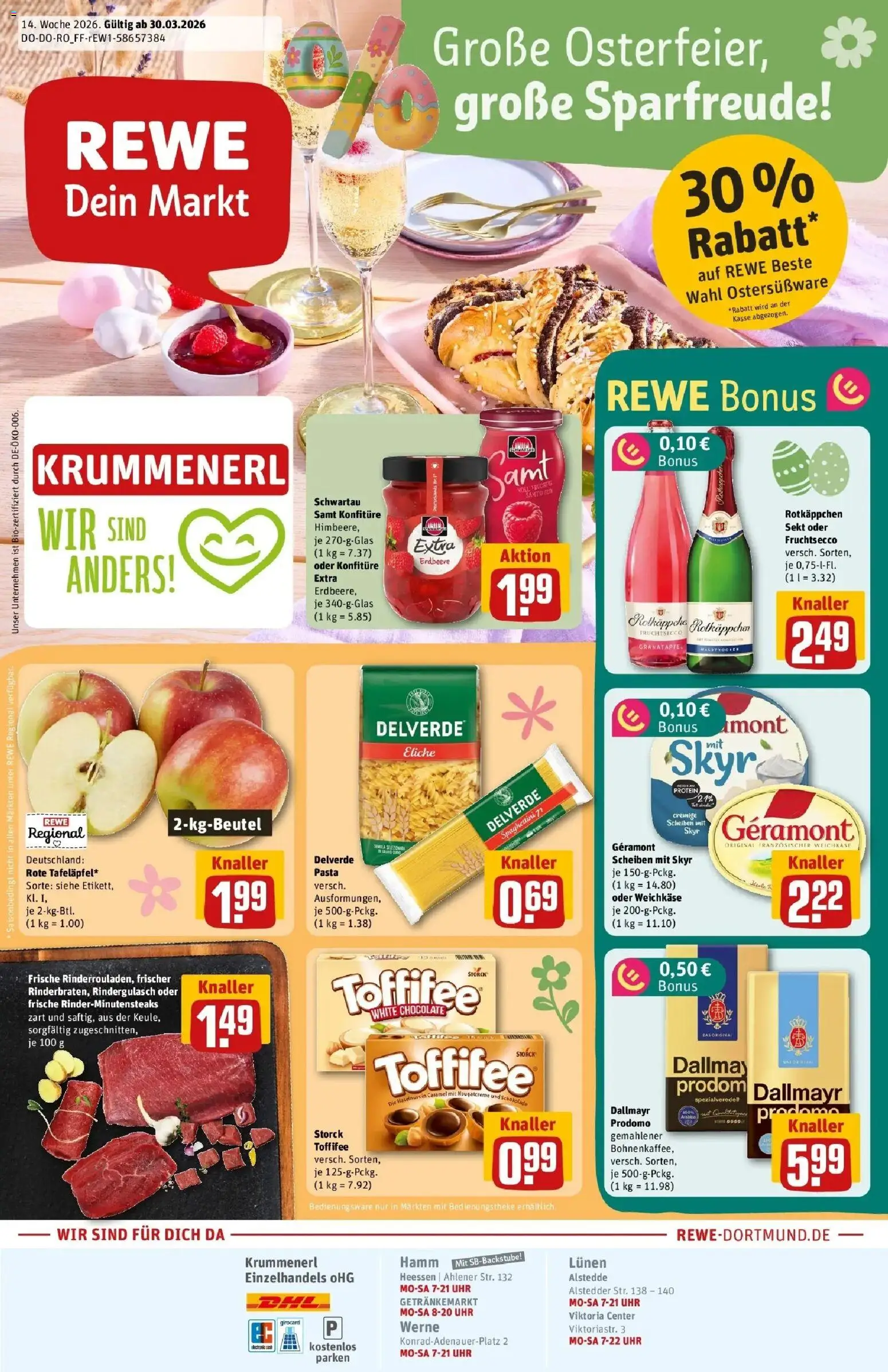 Vorschau von dem Prospekt des Geschäftes Rewe, gültig ab dem 30.03.2026