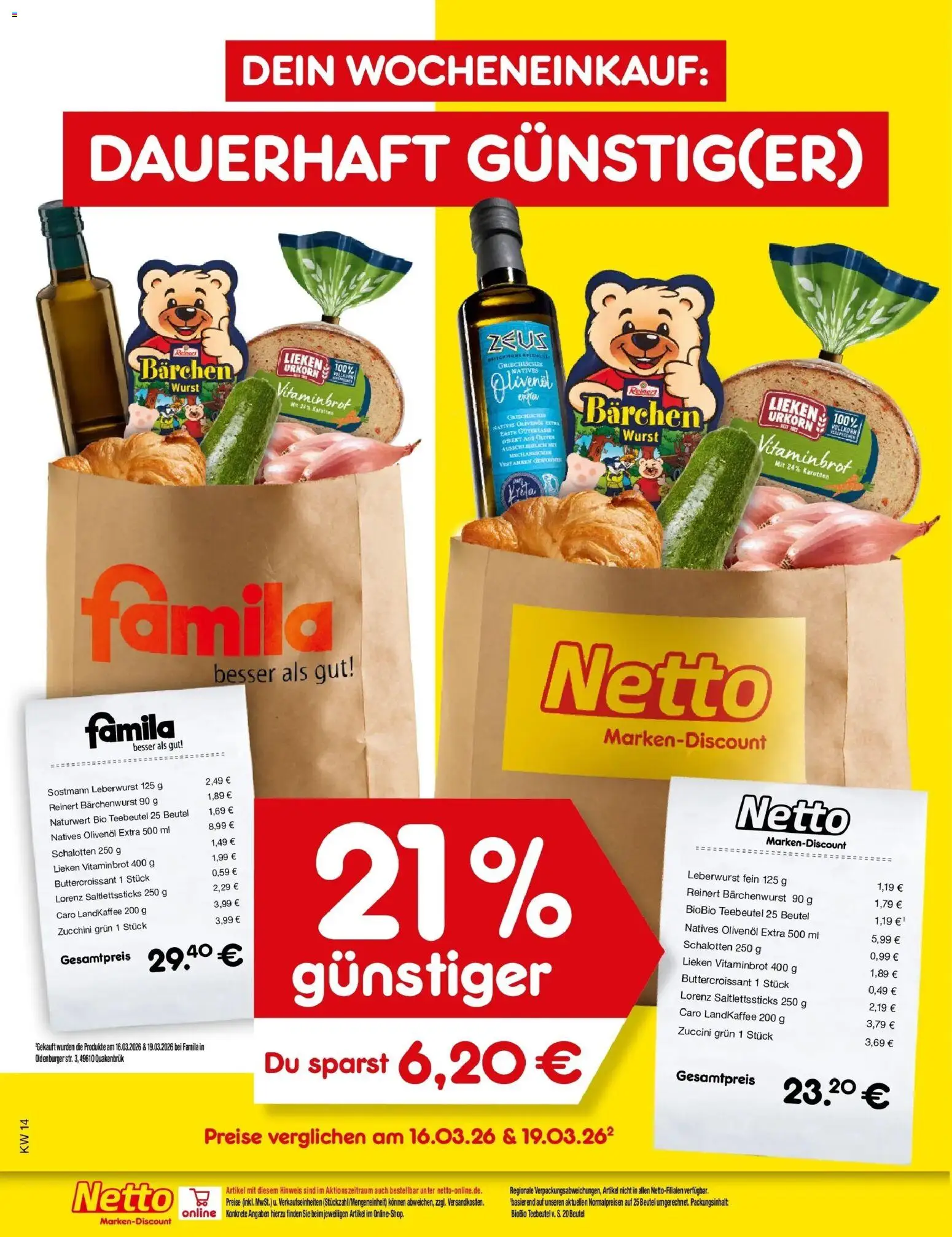 Vorschau von dem Prospekt des Geschäftes Netto Marken-Discount, gültig ab dem 29.03.2026