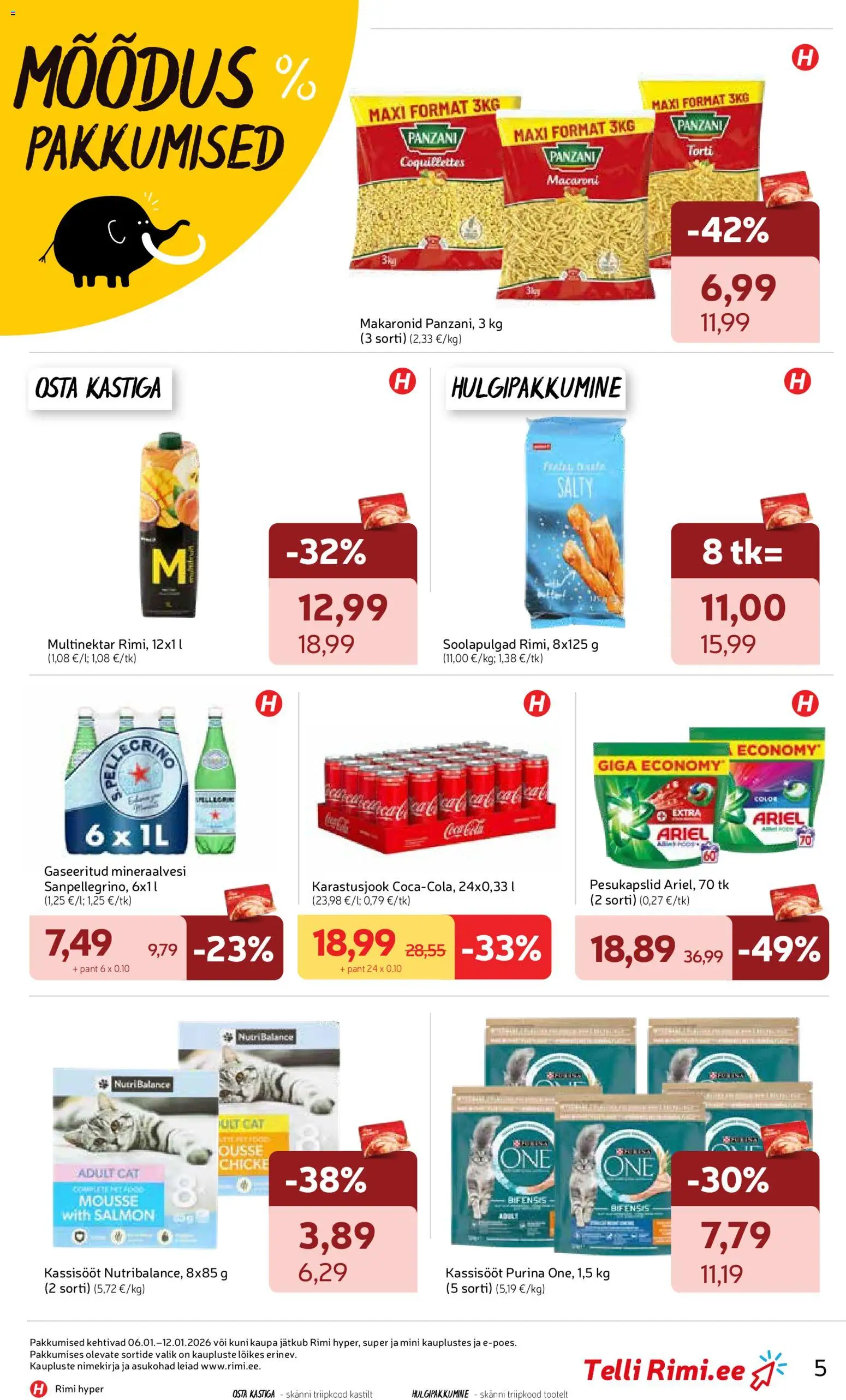 Rimi kliendilehe eelvaade alates 2026.01.06