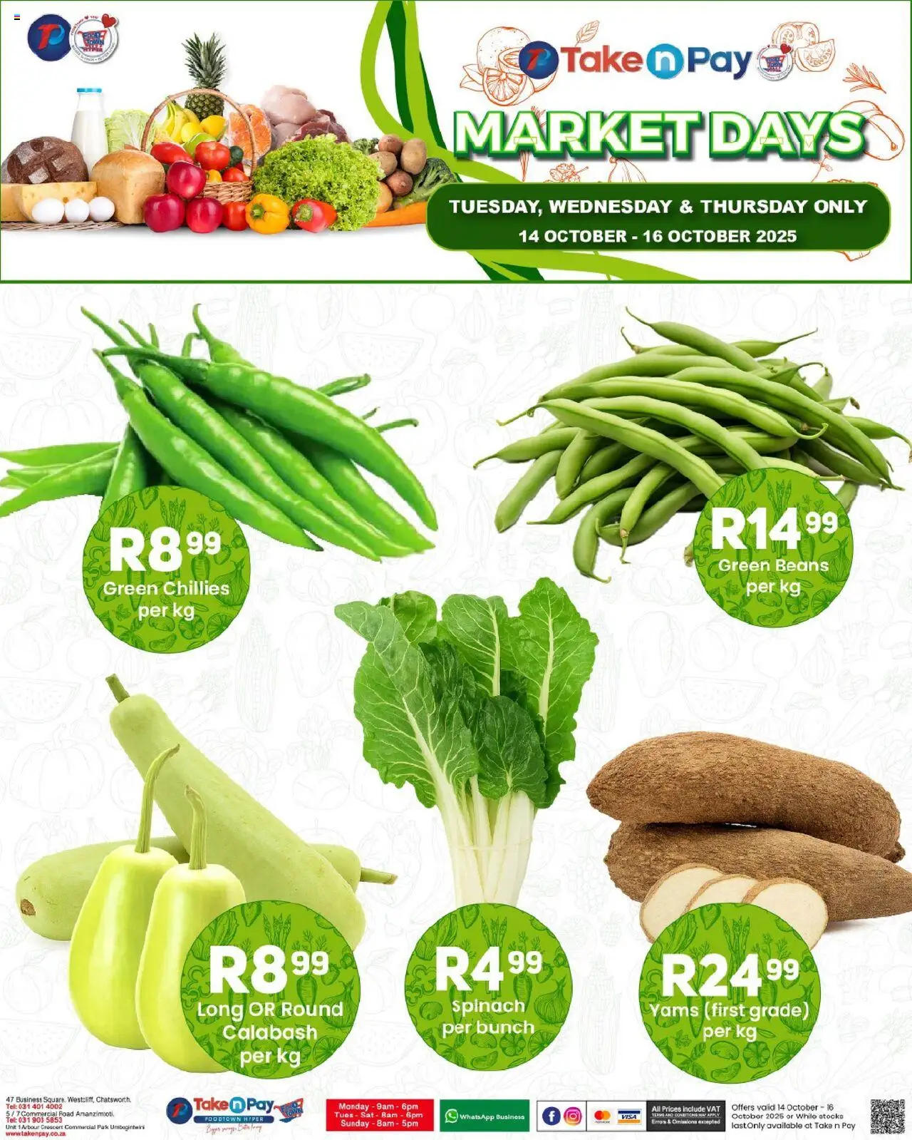 Take n Pay Market Days from 14/10 - 16/10/2025 > Promotions