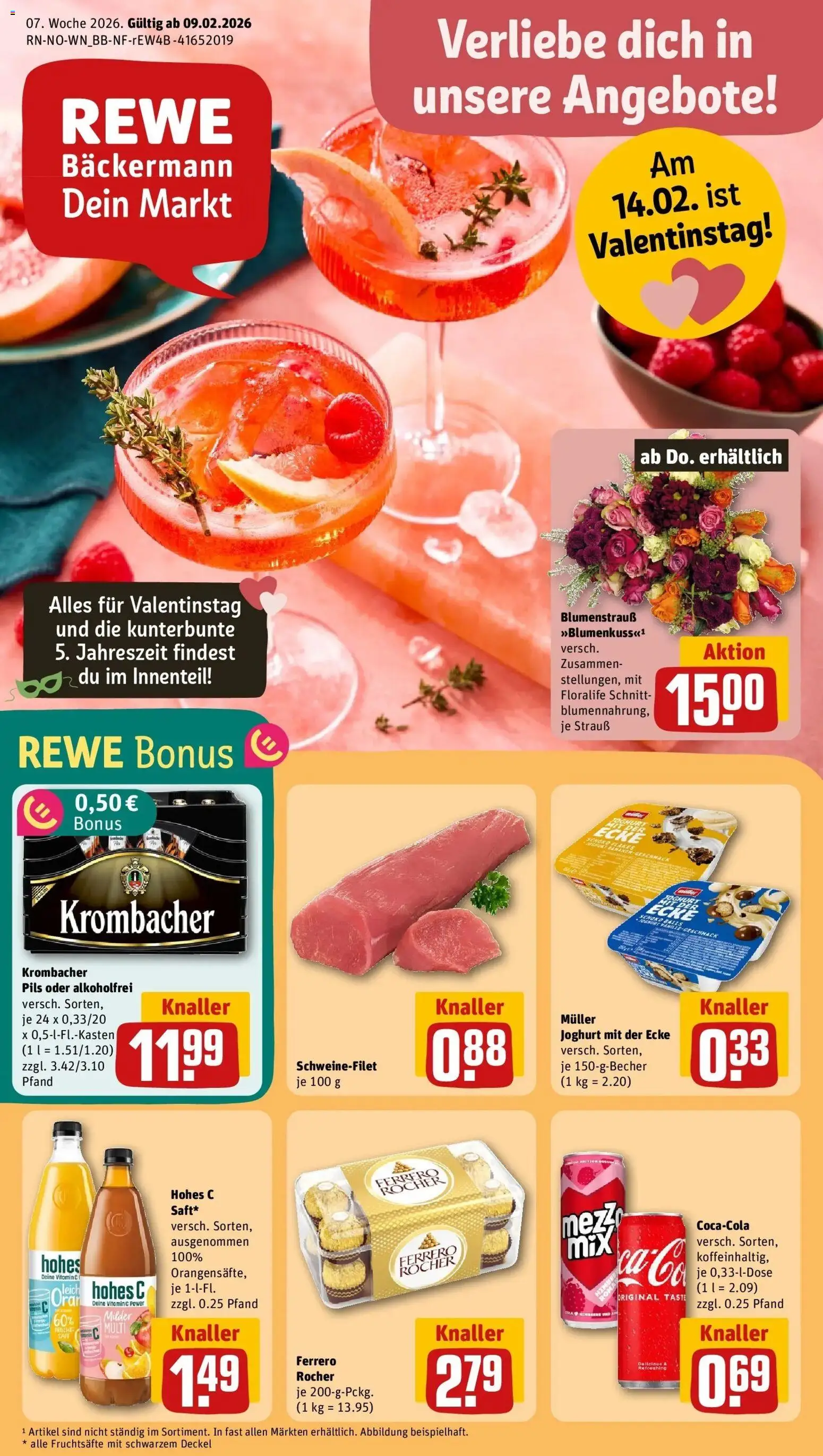 Vorschau von dem Prospekt des Geschäftes Rewe, gültig ab dem 09.02.2026