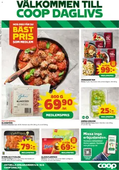 Förhandsgranska reklamblad Aktuella reklamblad Coop Daglivs från butik Coop Daglivs gäller från 04/08/2025