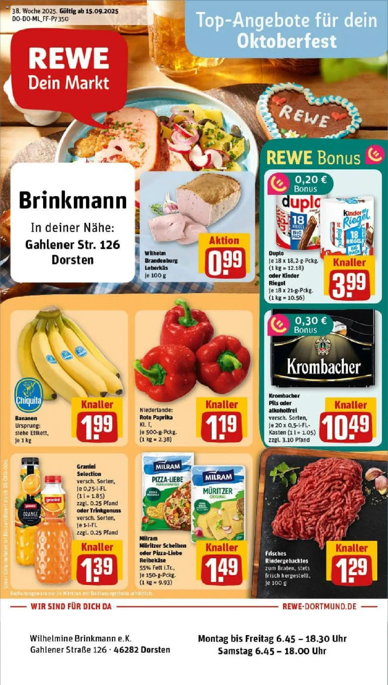 REWE Prospekt ab 14.09.2025 nächste Woche - Prospekt Dorsten	