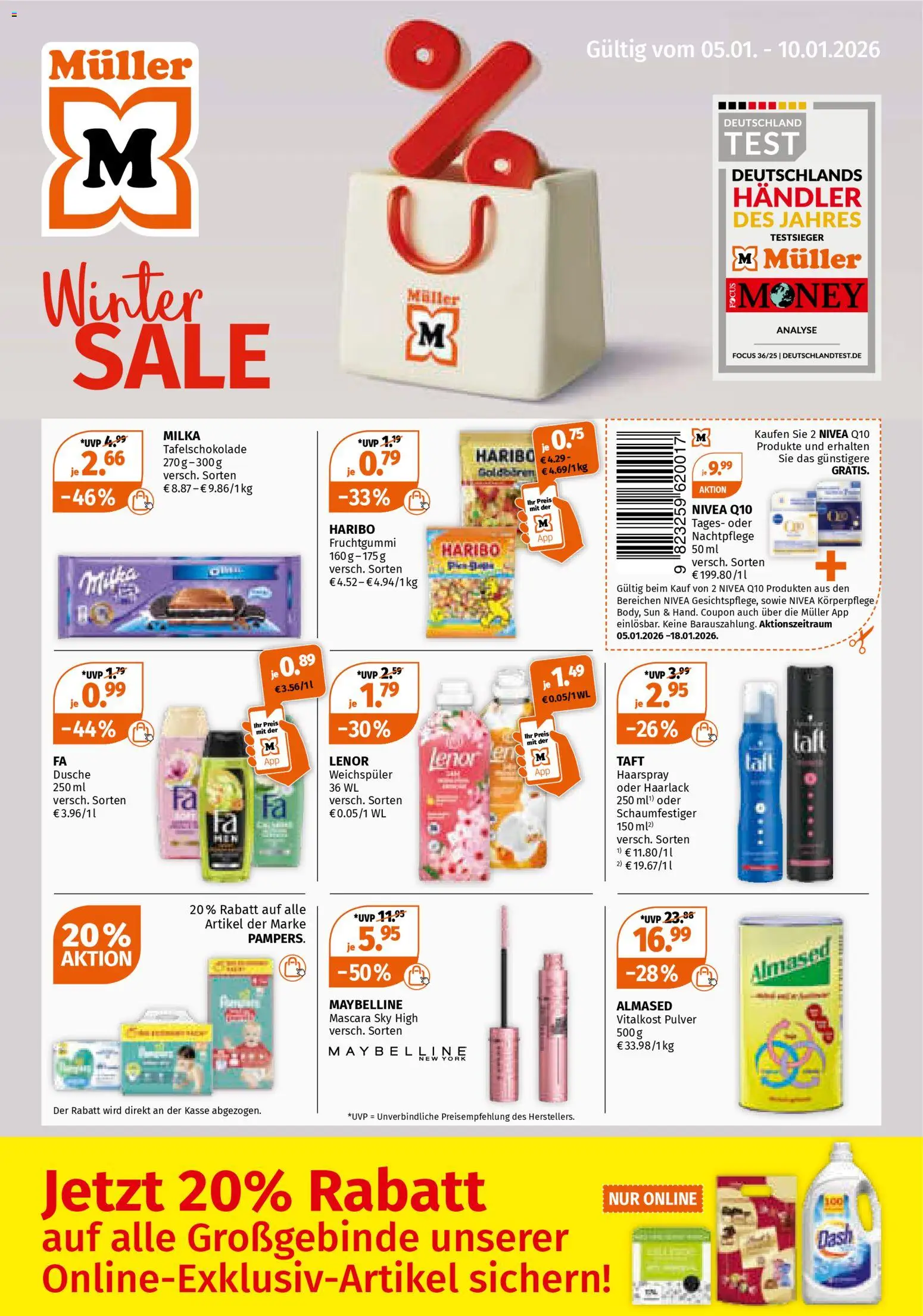 Vorschau von dem Prospekt des Geschäftes Müller, gültig ab dem 05.01.2026