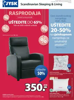 Pregled letka Katalog trgovine JYSK vrijedi od 2026.01.07