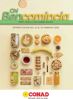 Anteprima dell'opuscolo Volantino Colazione - Piemonte dal negozio Conad valido da 12/02/2026