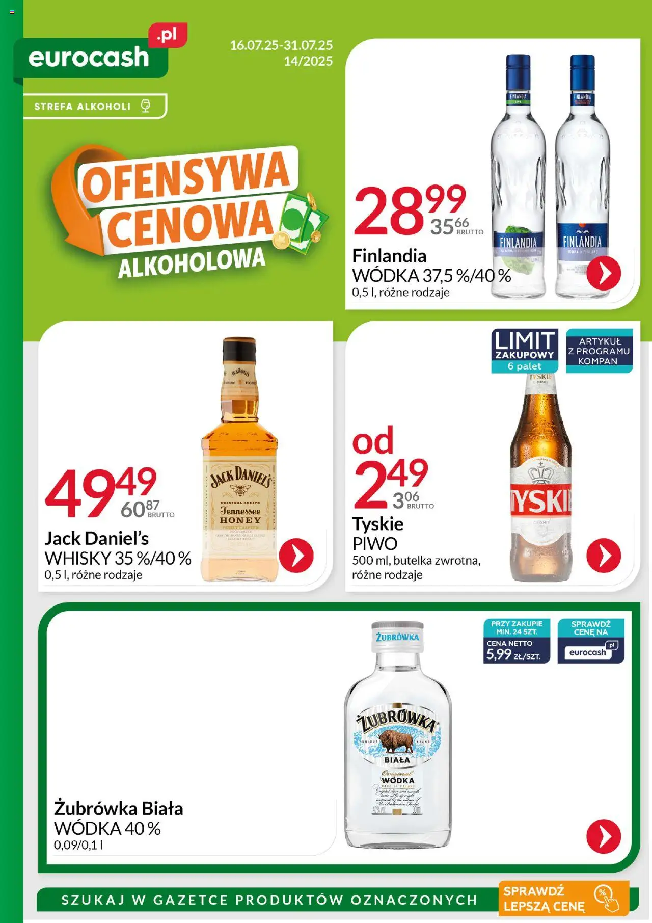 Eurocash Ofensywa Cenowa Alkoholowa od 16.07.2025 - Nowa Gazetka - Numer strony 1