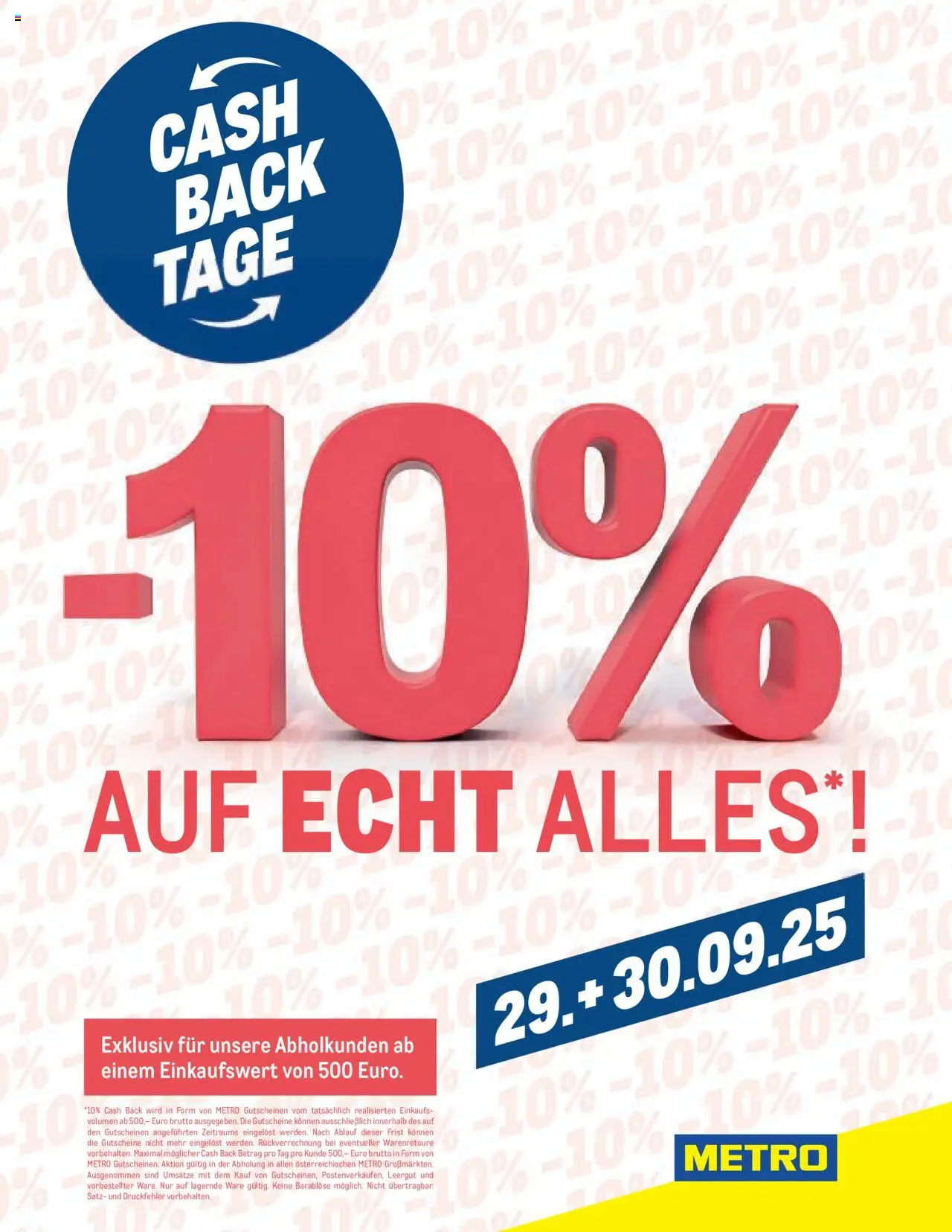  Metro Cashback ab (29.09.2025 - 30.09.2025) - Seite 1