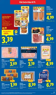 Pregled letka Katalog trgovine Lidl vrijedi od 03.11.2025 | Stranica: 77