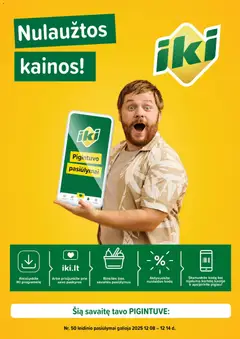 IKI parduotuvės leidinio Leidinys - Nulaužtos kainos galiojančio nuo 2025.12.08 peržiūra