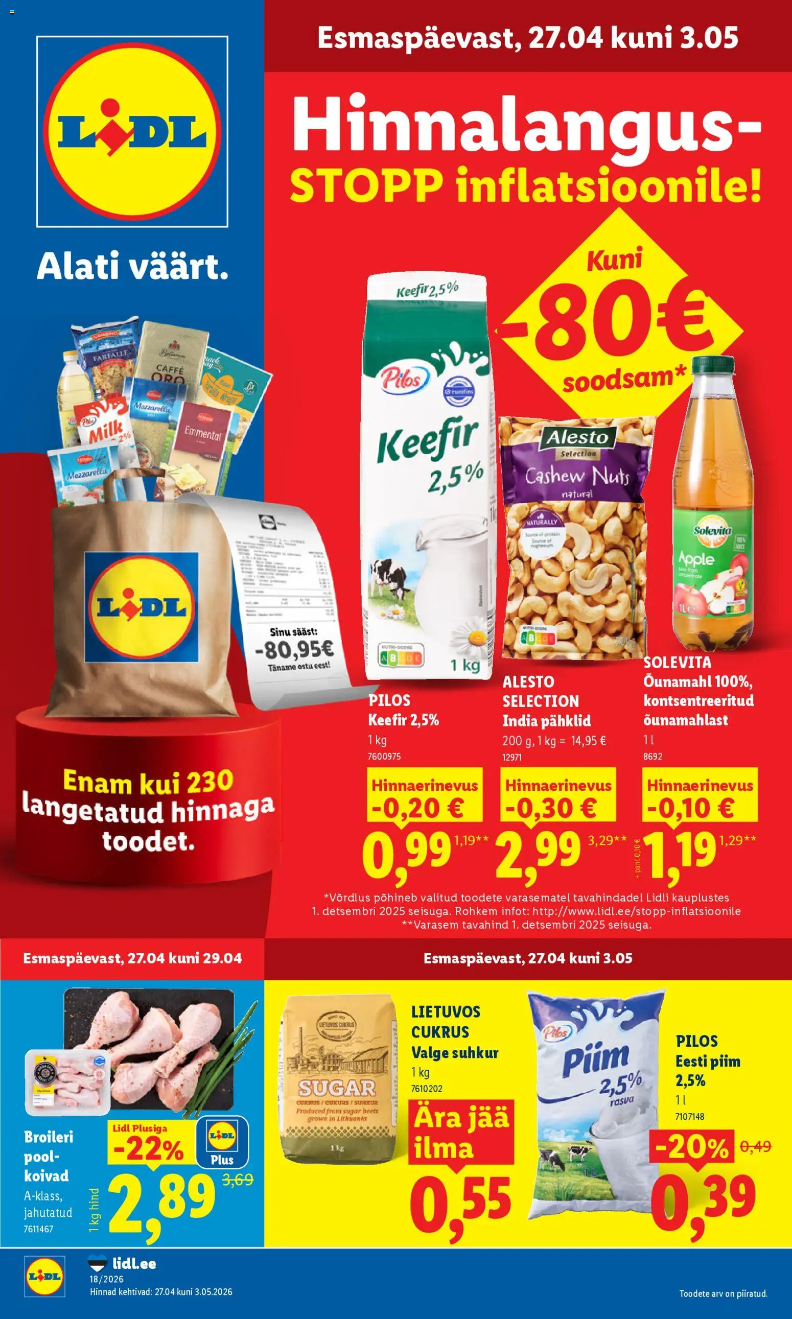Lidl kliendilehe eelvaade alates 27.04.2026