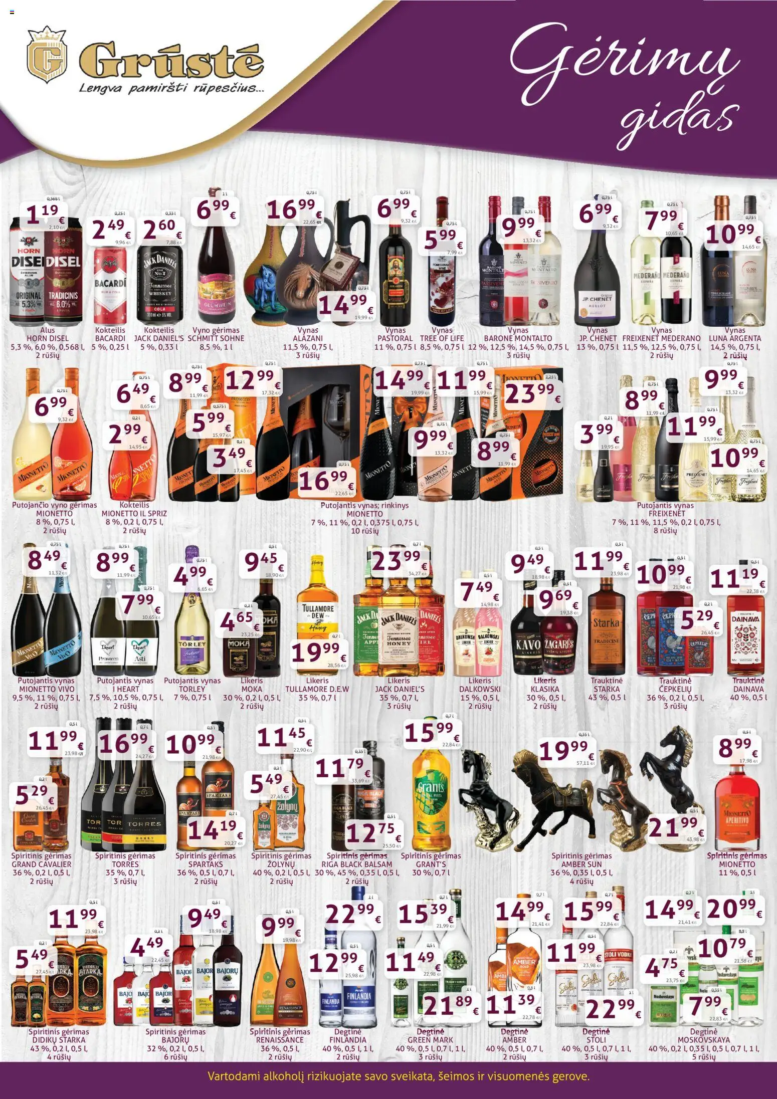 GRUSTE parduotuvės leidinio Leidinys - Gėrimų gidas galiojančio nuo 2025.12.01 peržiūra