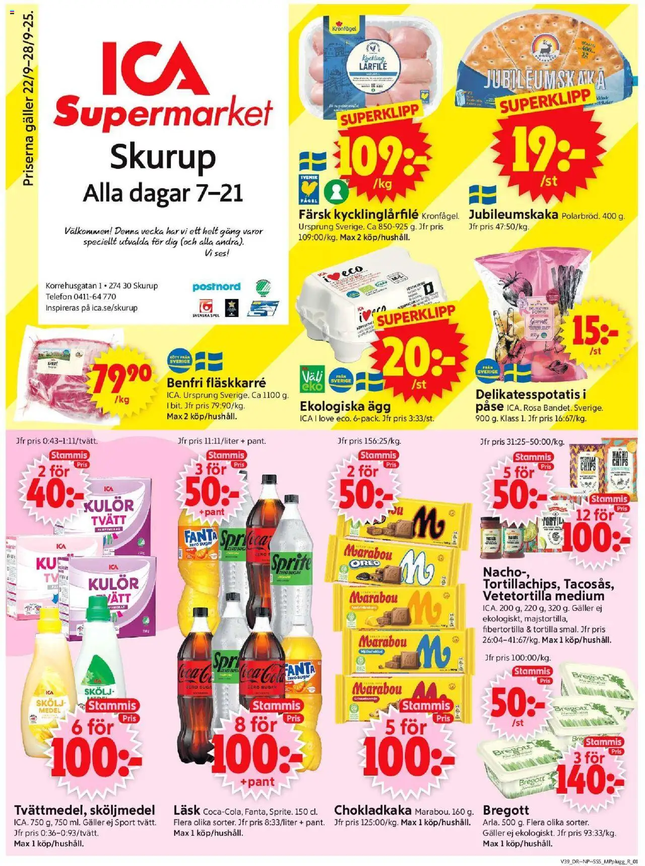Skurup är giltig 22/09 2025 > Veckans Erbjudanden gäller från 22/09/2025 till 28/09/2025 sidnummer 1
