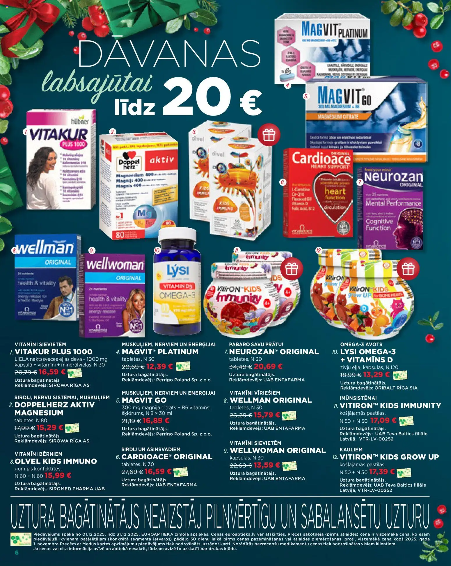 Skatīt Euroaptieka akciju bukletu, derīgs no 2025.12.01