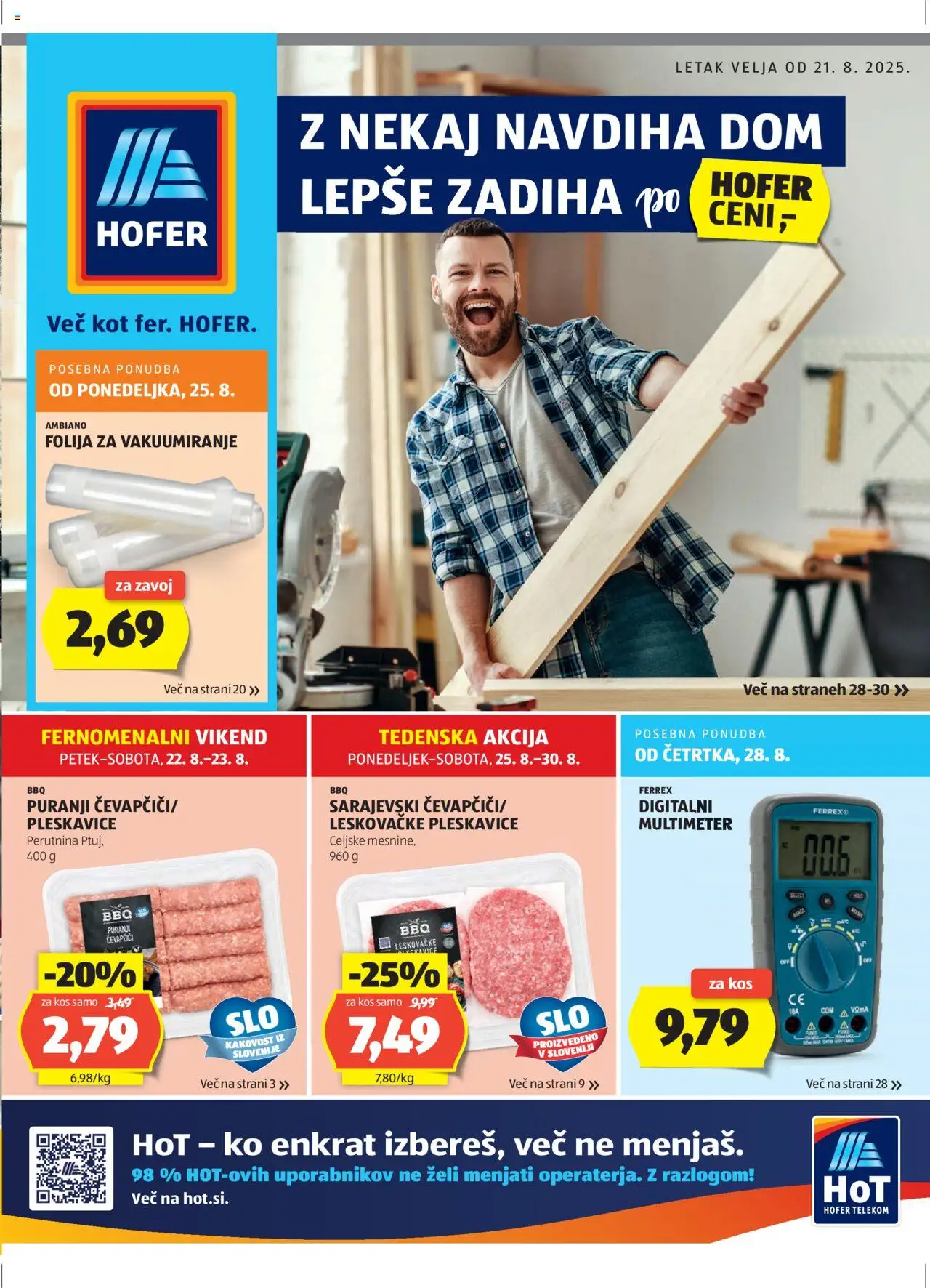 Hofer SI aktualni Katalog vrijedi od 21.08.2025 - tjedna akcija broj stranice 1