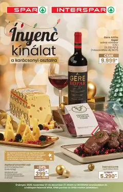 Interspar - Karácsonyi Ínyenc katalógus megtekintése, amely érvényes 2025.11.27.-től