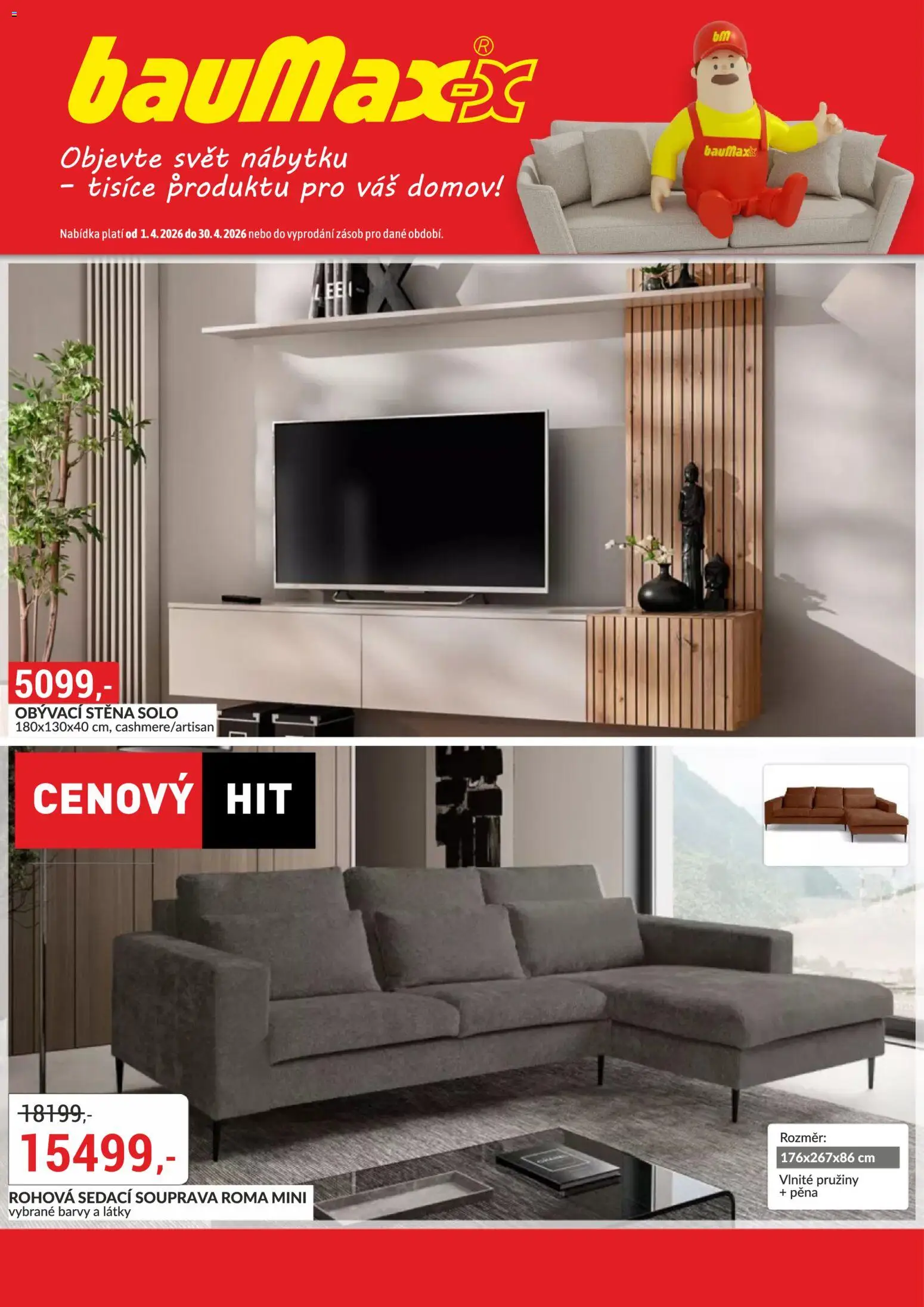 Náhled nabídky: BAUMAX BAUMAX leták - Objevte svět nábytku platný od 01.04.2026