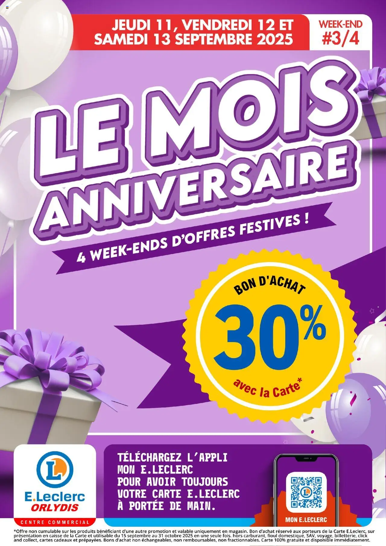 Catalogue le mois anniversaire de la boutique E.Leclerc valable du 11/09/2025 - Page numéro 1