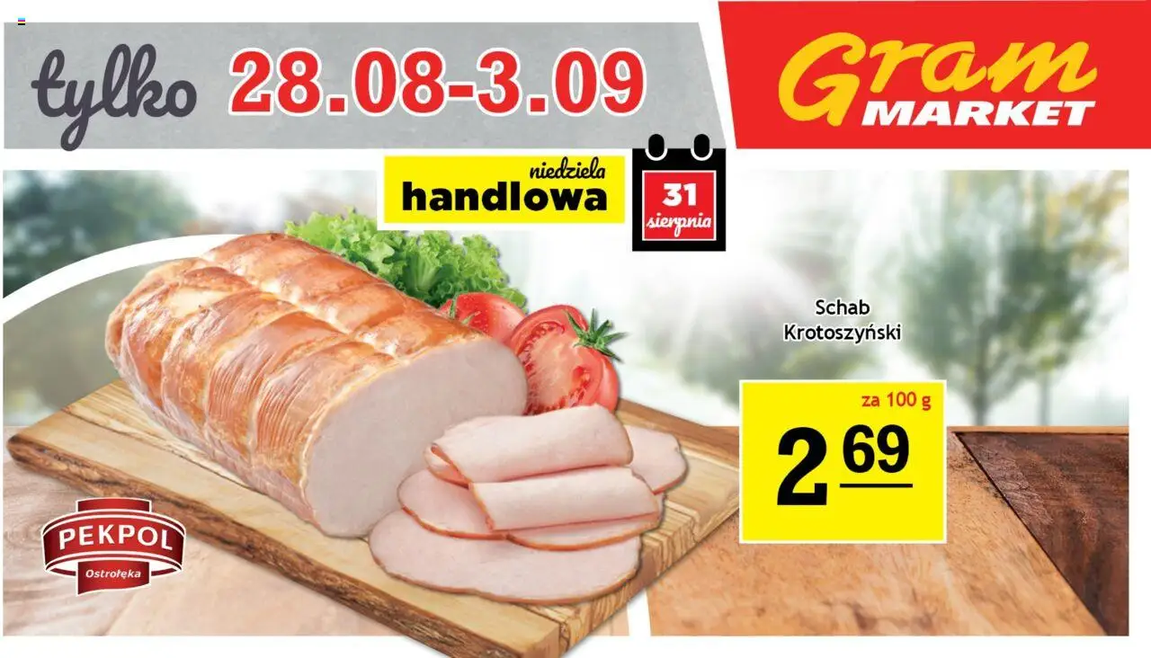 Gram Market Billboard od 28.08.2025 - Nowa Gazetka - Numer strony 1 - Schab