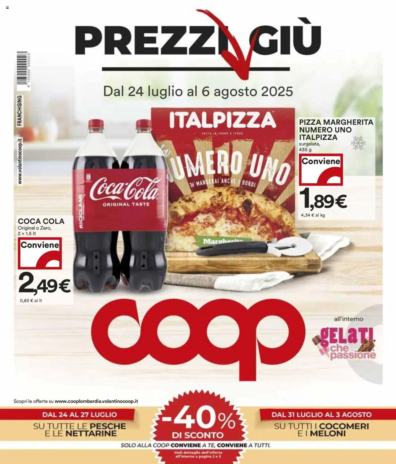Volantino COOP valido da 24/07/2025 numero di pagina 1