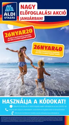 Aldi - Utazás katalógus megtekintése, amely érvényes 2026.01.08.-től