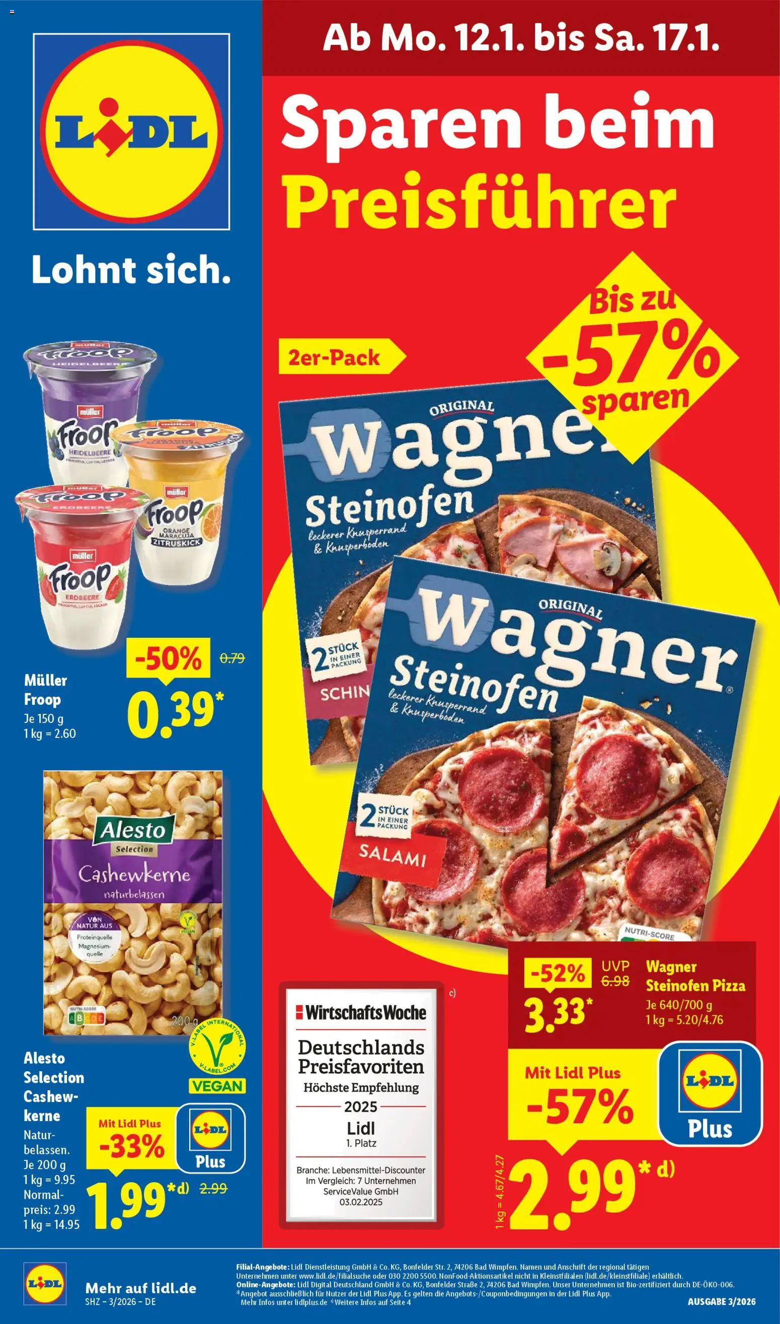 Vorschau von dem Prospekt des Geschäftes Lidl, gültig ab dem 12.01.2026