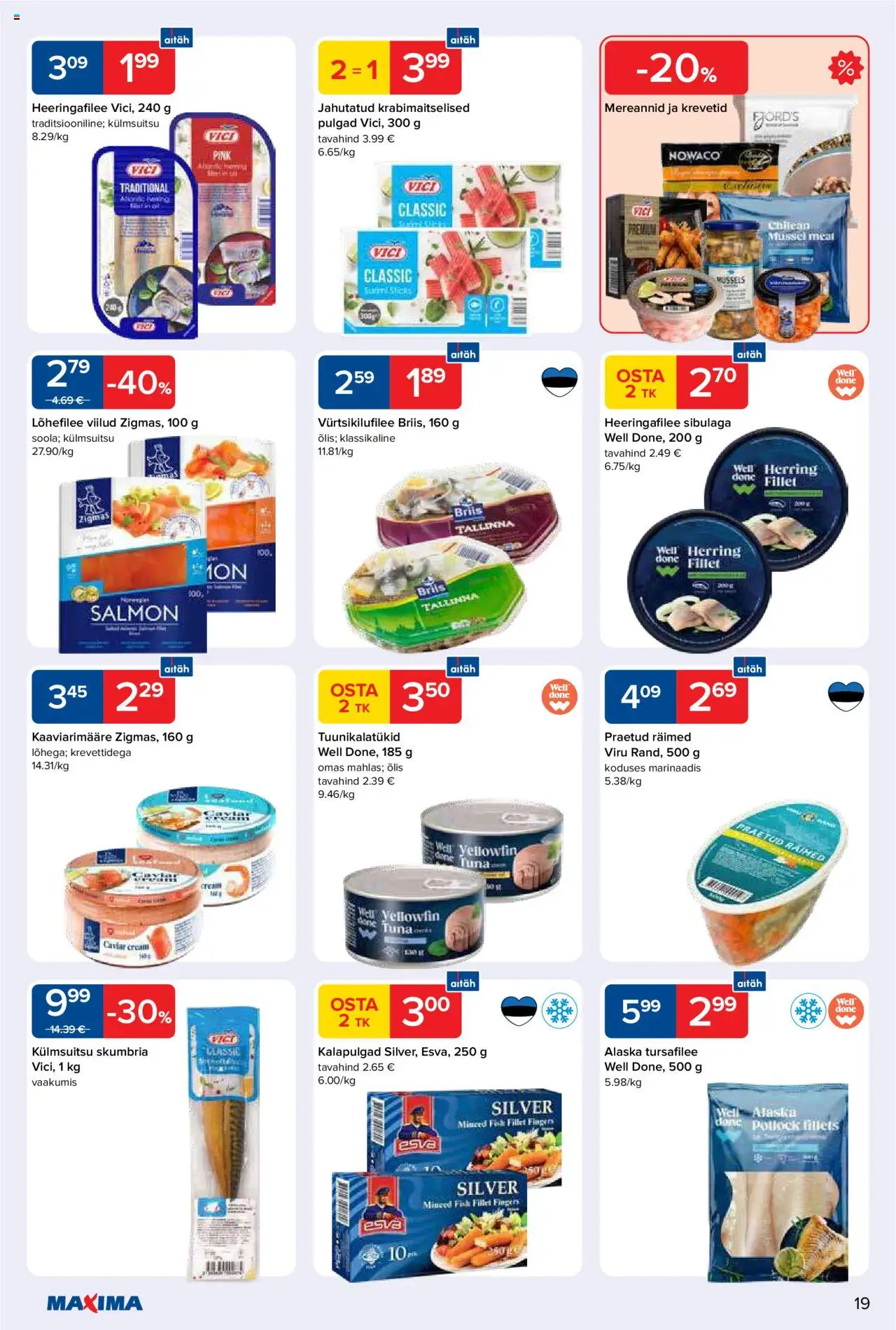 Maxima kliendilehe eelvaade alates 2025.10.21