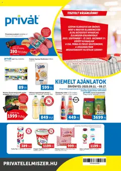 PRIVÁT - Akciós újság PRIVÁT megtekintése, amely érvényes 2025.09.11.-től