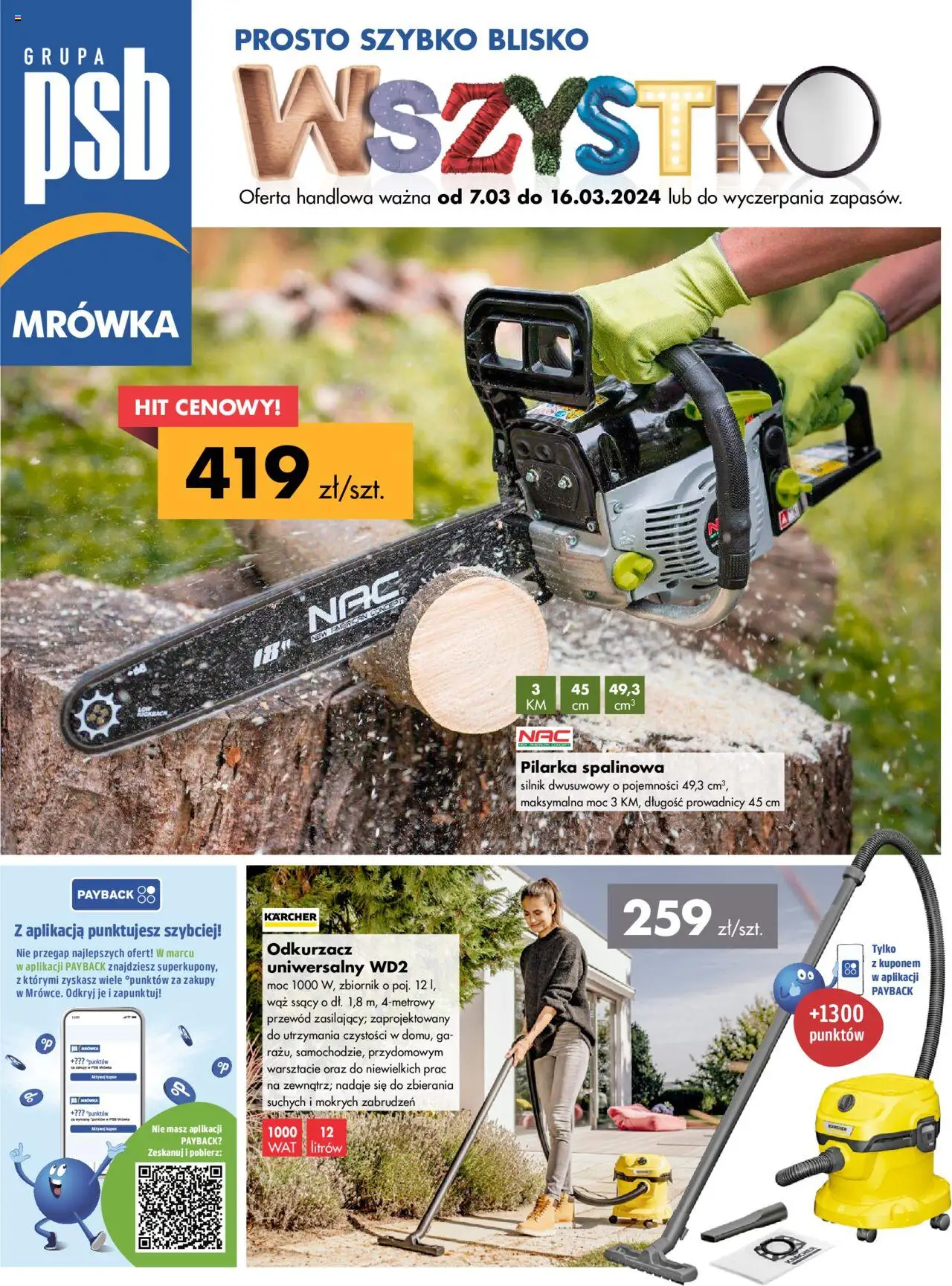 MRÓWKA Gazetka 07.03.2024 - 16.03.2024 - Gazetka promocyjna - Numer strony 1 - Odkurzacz