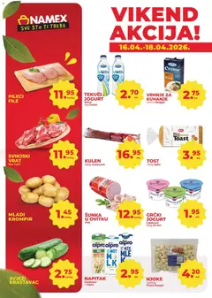 Pregled letka Namex vikend akcija trgovine Namex vrijedi od 16.04.2026