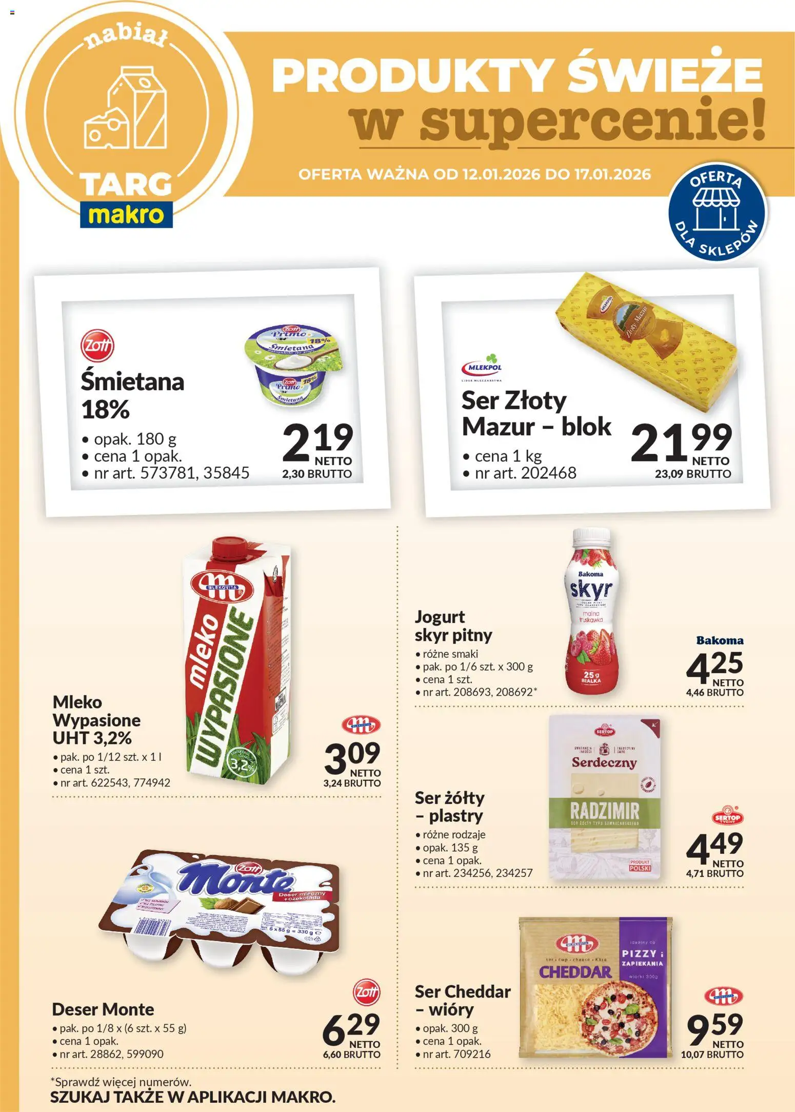 Pogląd gazetki "Oferta świeża w super cenach" ze sklepu Makro ważnej od 12.01.2026