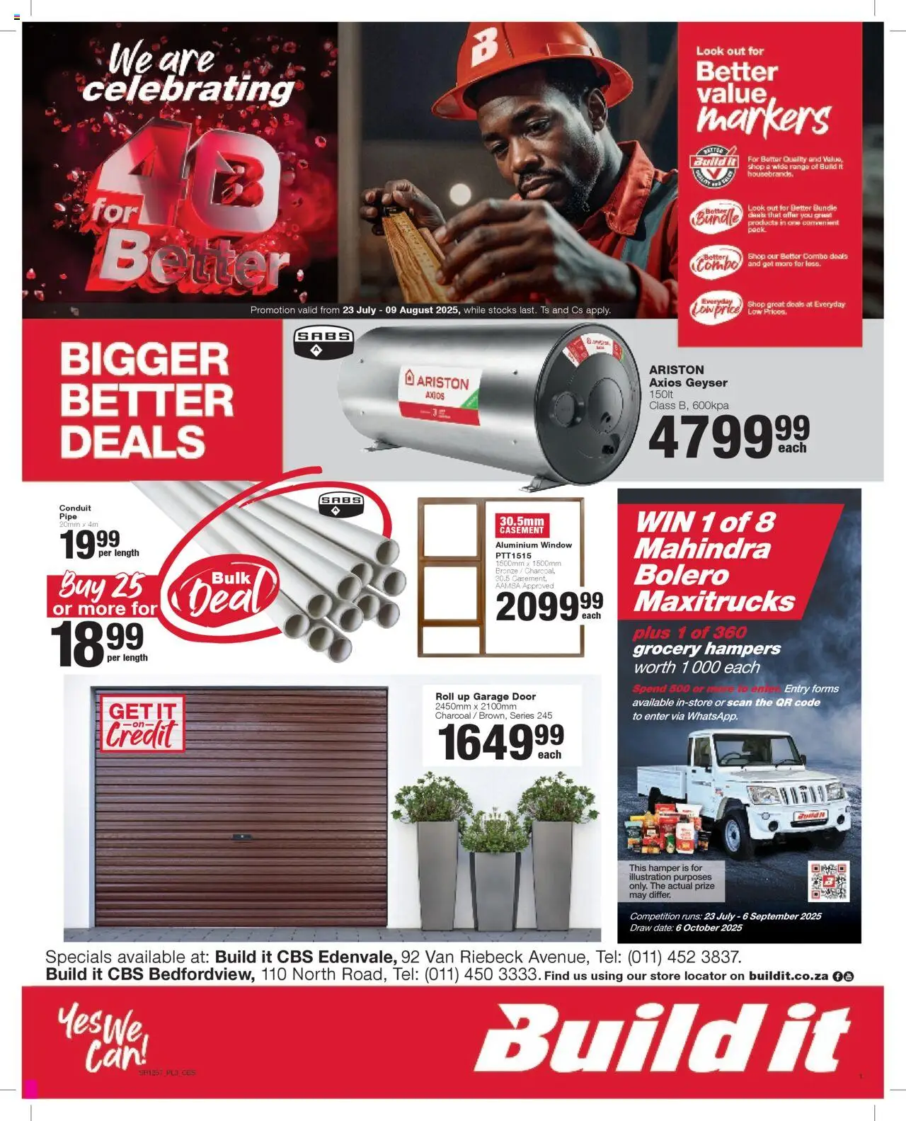 Build It Gauteng - Weekly Specials from 23/07 - 09/08/2025 > Promotions