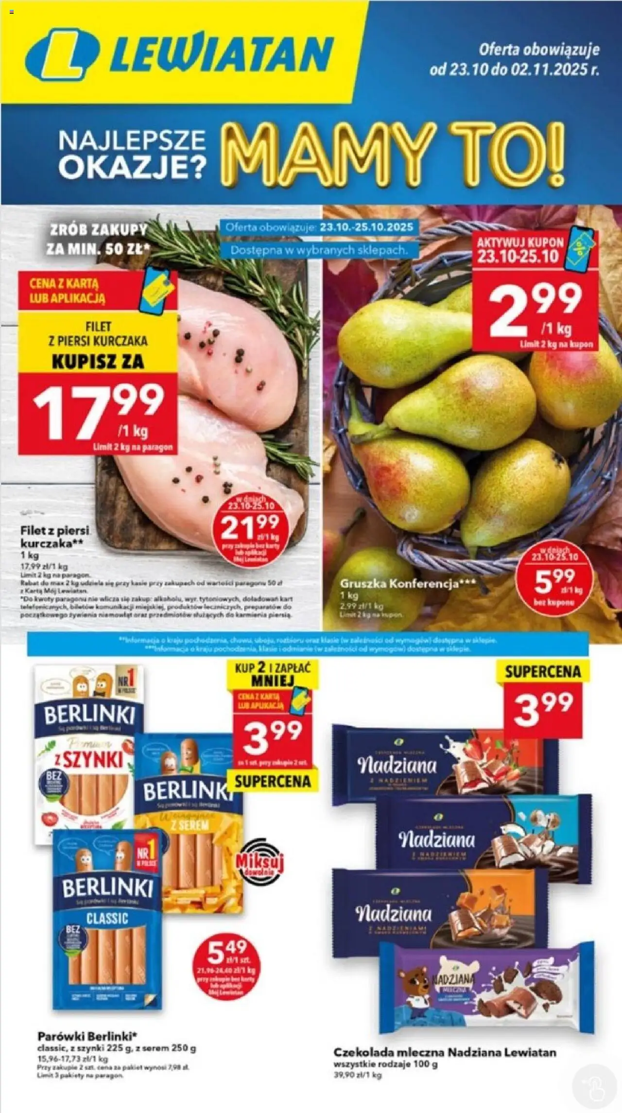 Lewiatan gazetka od 23.10.2025 - Promocje "Ostrów Wielkopolski" - Numer strony 1