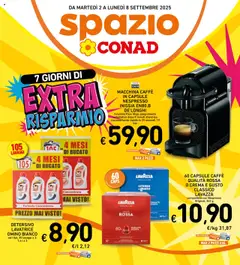 Anteprima dell'opuscolo Volantino Extra Risparmio dal negozio Spazio Conad valido da 02/09/2025
