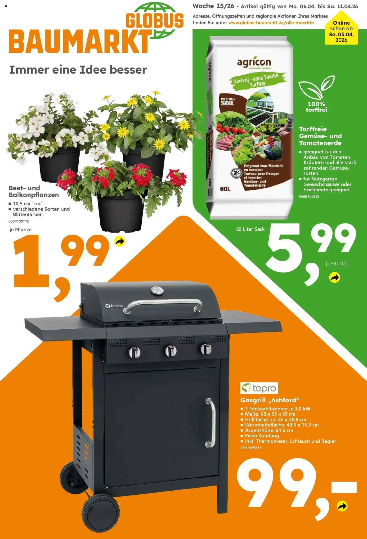 Vorschau von dem Prospekt des Geschäftes Globus Baumarkt, gültig ab dem 06.04.2026