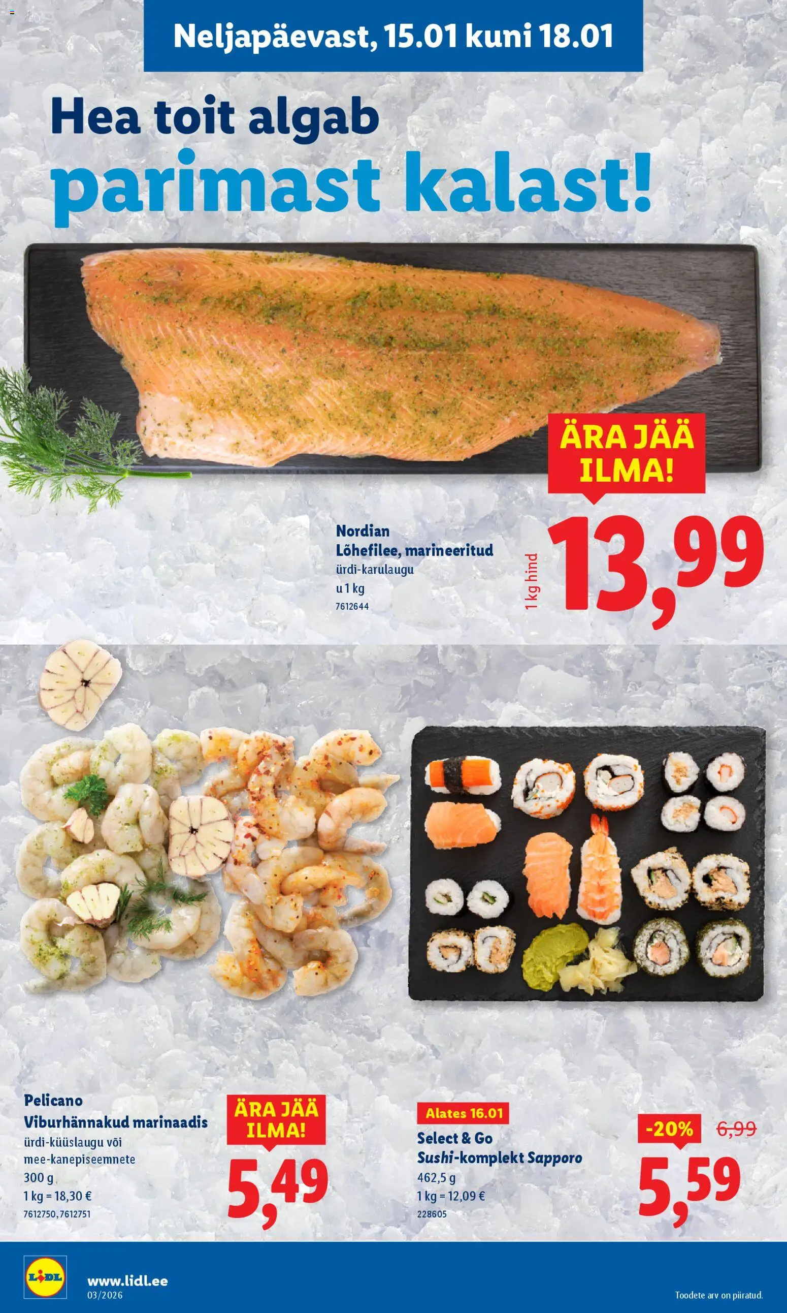 Lidl kliendilehe eelvaade alates 2026.01.12