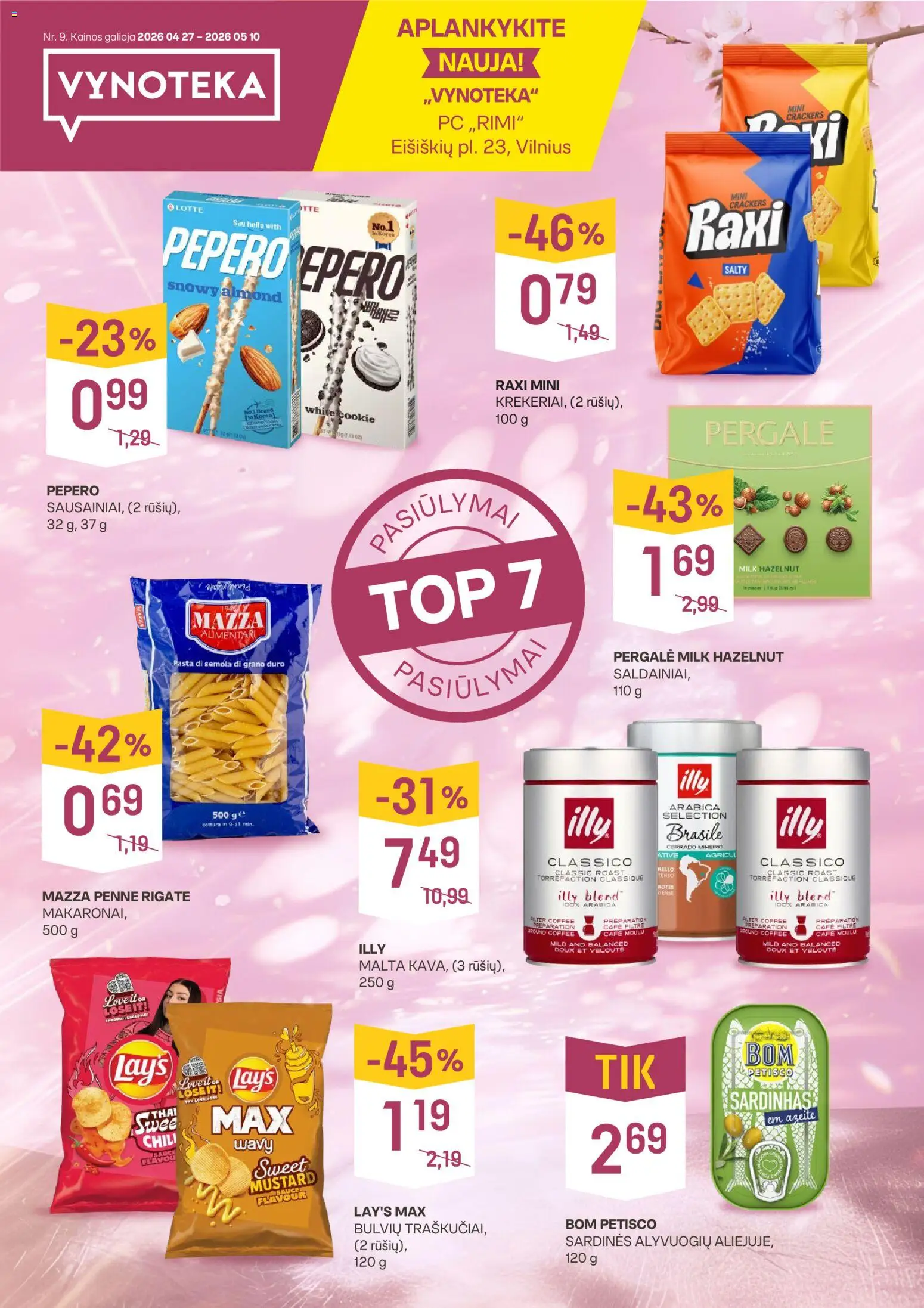 VYNOTEKA parduotuvės leidinio VYNOTEKA leidinys galiojančio nuo 2026.04.27 peržiūra