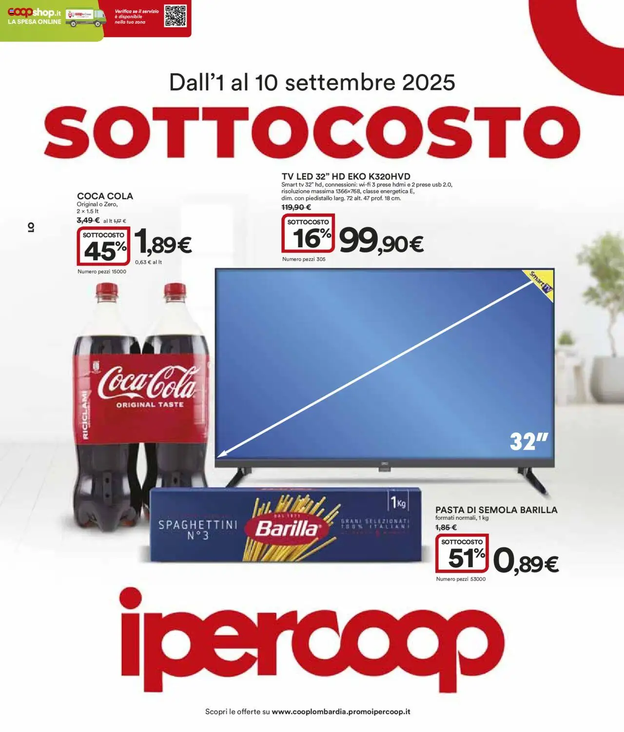 Volantino Ipercoop valido da 01/09/2025 numero di pagina 1