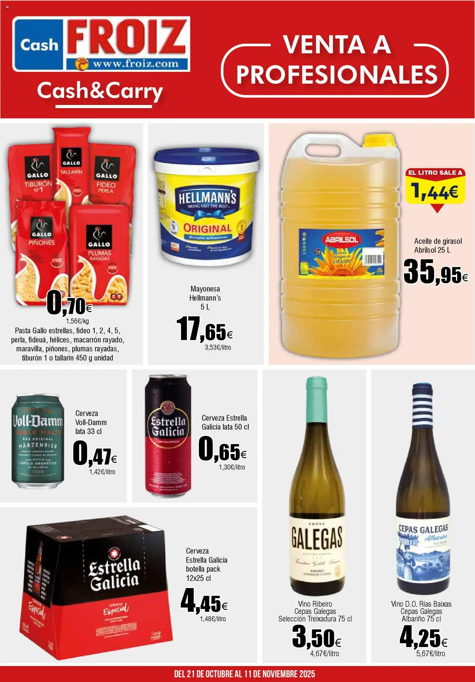 Froiz Cash Froiz > 21/10 - 11/11/2025 > Ofertas