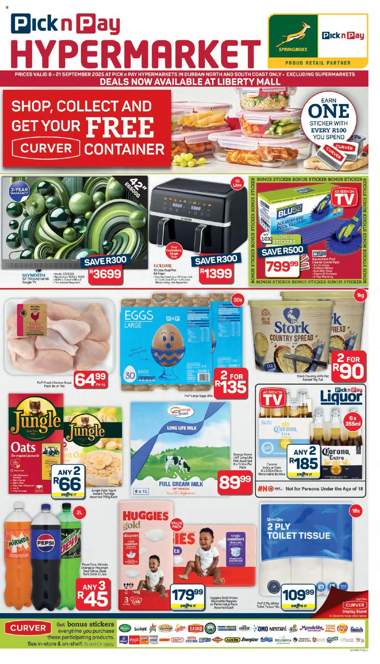 Pick n Pay KwaZulu-Natal - Hypermarket Specials from 08/09 - 21/09/2025 > Promotions