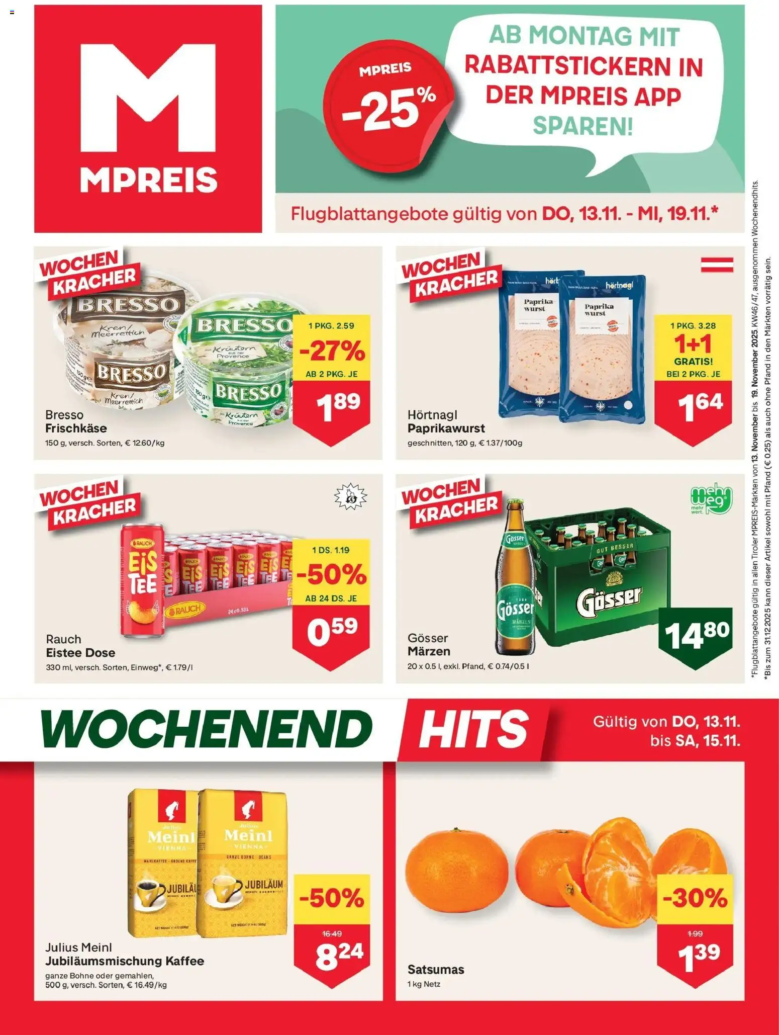 Vorschau der Angebote: MPREIS Pfunds gültig ab 13.11.2025