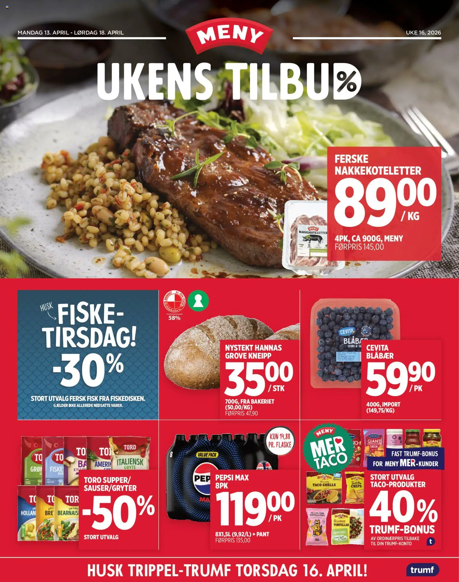 Forhåndsvis Meny kundeavis fra butikk Meny gyldig fra 13/04/2026