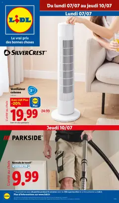 Prévisualisation de Les bonnes affaires de la semaine du magasin LIDL formulaire valide 07/07/2025