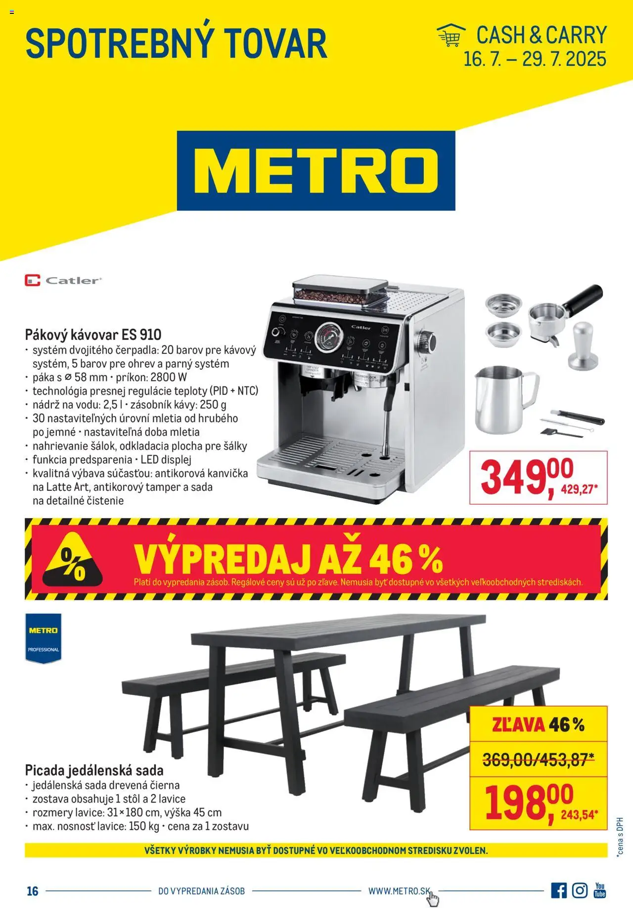 Metro Spotrebný tovar (16.07. - 29.07.2025) - Akčná ponuka