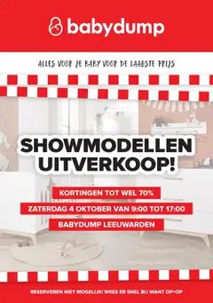 Voorbeeld van Showmodellen Uitverkoop van winkel Baby-Dump geldig vanaf 30-09-2025