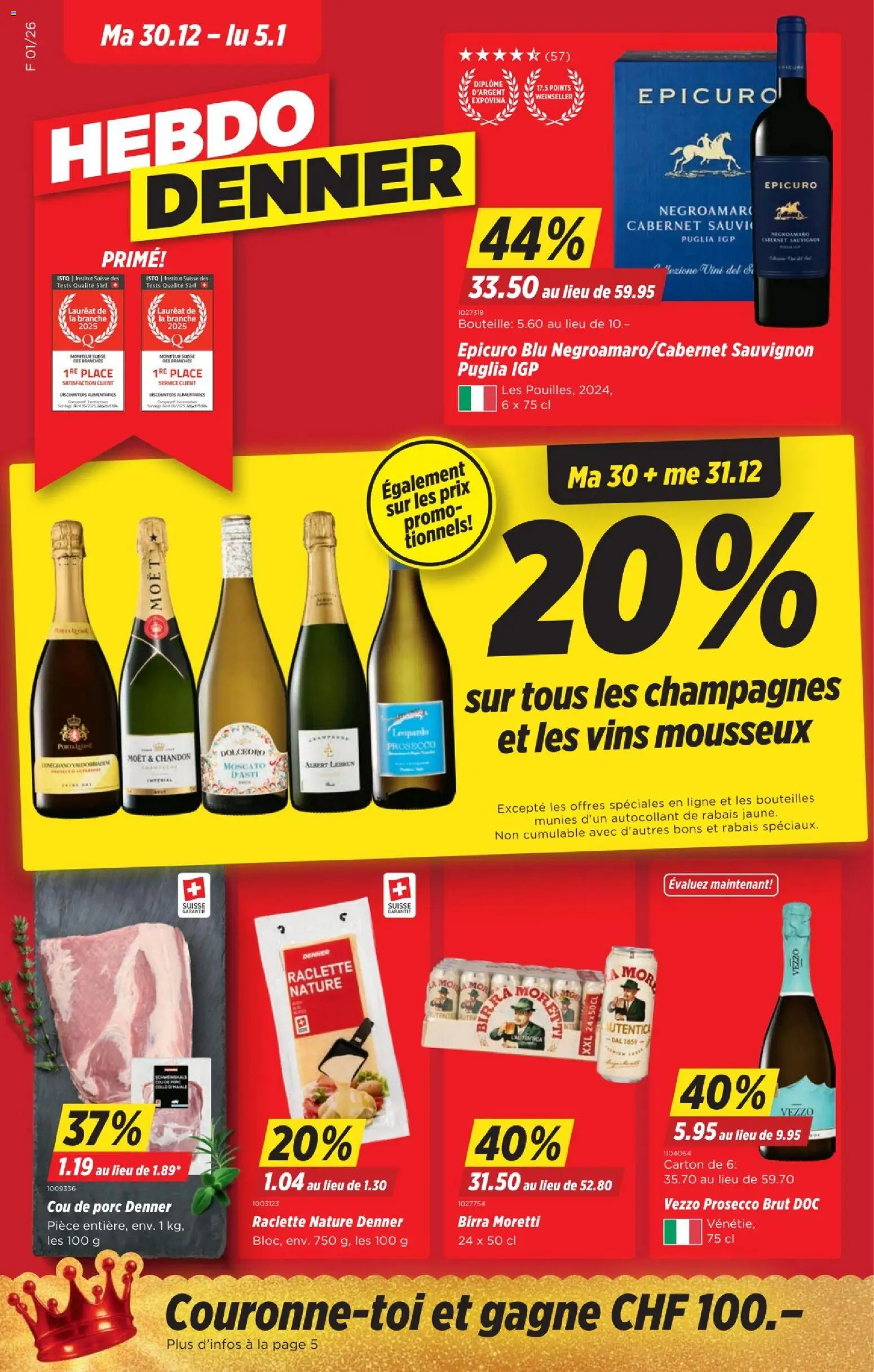 Vorschau des Merkblatts Aktionen FR vom Shop Denner gültig von 30.12.2025 bis 05.01.2026