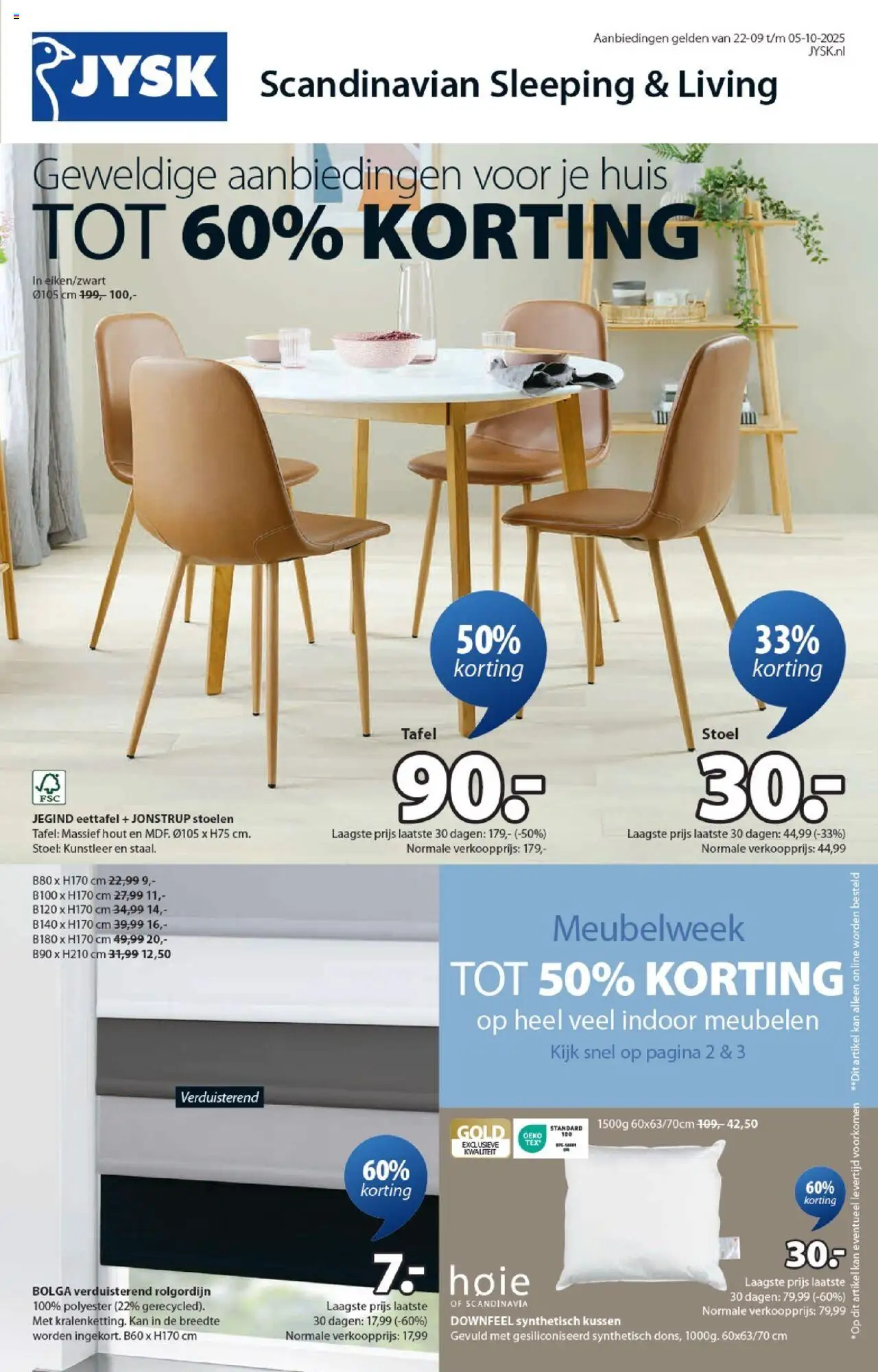JYSK shop Folder geldig vanaf 22-09-2025 - Paginanummer 1
